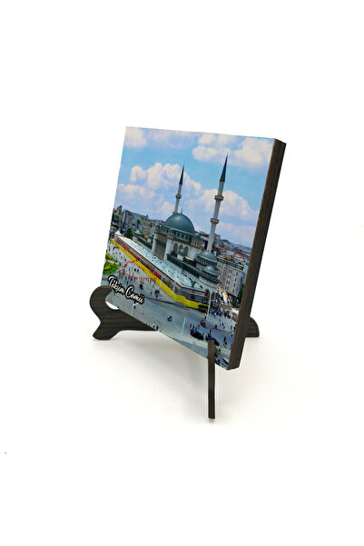 Sadrazam Taksim Mosque Image Printed Wooden Tabletop 10X10 1G-Taksimcamii1