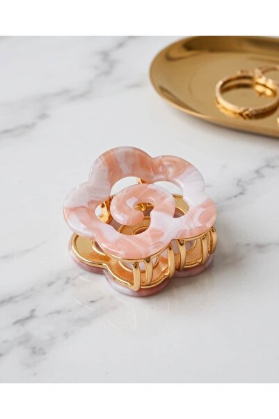 Portakal Esintisi Plica Spiral Detailed Bone-Look Metal Buckle