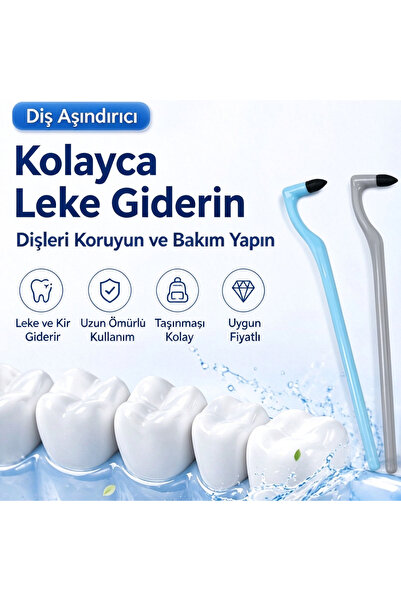 Beyaz Mavi 13 Parça Ağız Bakım Kiti, Diş Plağı Temizleme Aleti, Diş Taşı Parlatma Aracı, Diş Lekesi Çıkarıcı Ev Kullanımı