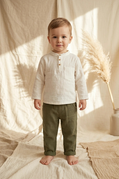 Babydonat Terra Muse Bebek Müslin Takım - %100 Pamuk Nefes Alan Hakim Yaka Gö...