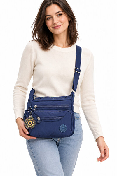 Bevitton Rucsac de școală zilnic unisex din țesătură impermeabilă albastru marin 4120