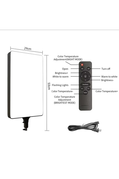 SH LED 2700k-7500k Video Fill Lamp Light Photography Lighting With Tripod Sta...