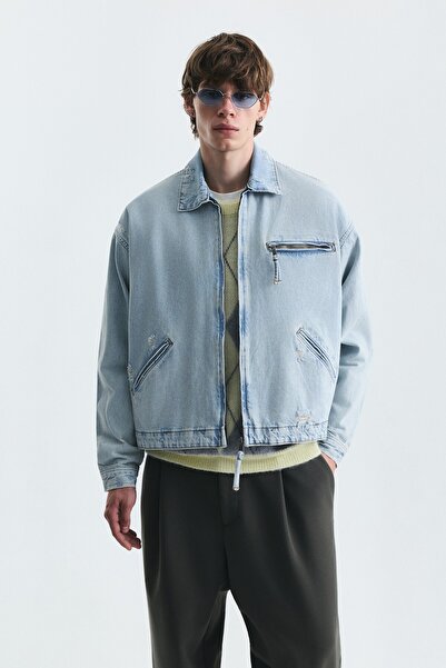 VAMOSCLO Oversize Fermuar Kapama Kot Mont