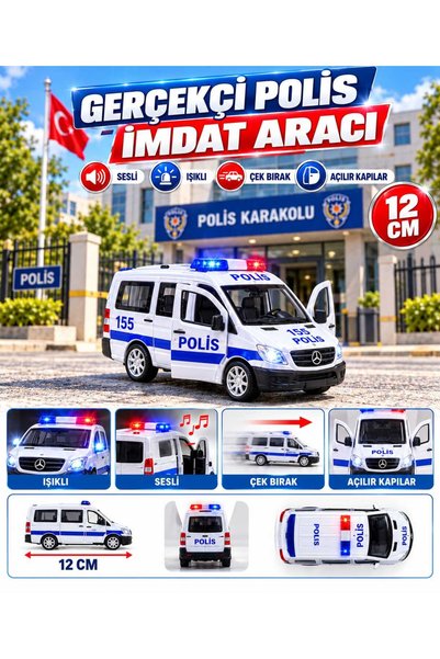 Hepsilazım Oyuncak Metal Işıklı Sesli Çek Bırak Özellikli Ön ve Arka Kapılar ...