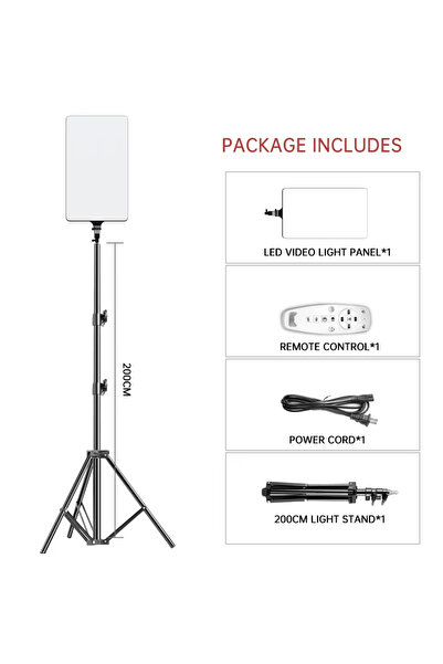 SH LED 2700k-7500k Video Fill Lamp Light Photography Lighting With Tripod Sta...