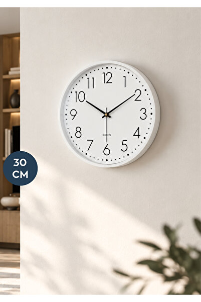 HOMİNG Finn White Wall Clock 30 cm