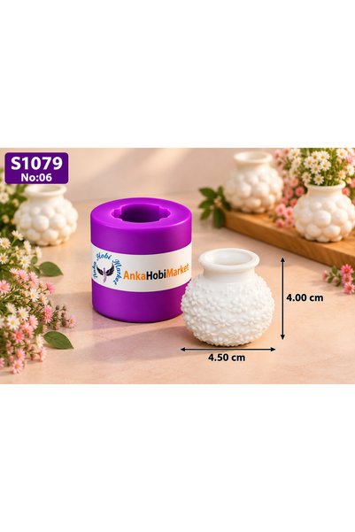 AnkaHobiMarket Tombiş Vazo No:06 Silikon Kalıp (S1079)