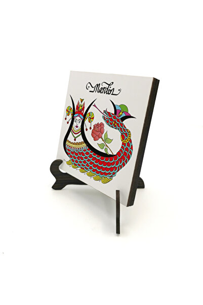 Sadrazam Mardin Şahmeran Printed Wooden Tabletop 10X10 1G-Ş1M