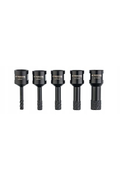 PARKSIDE Set de burghie diamantate, 5 piese, 6x8x10x12x16mm, M14, oțel