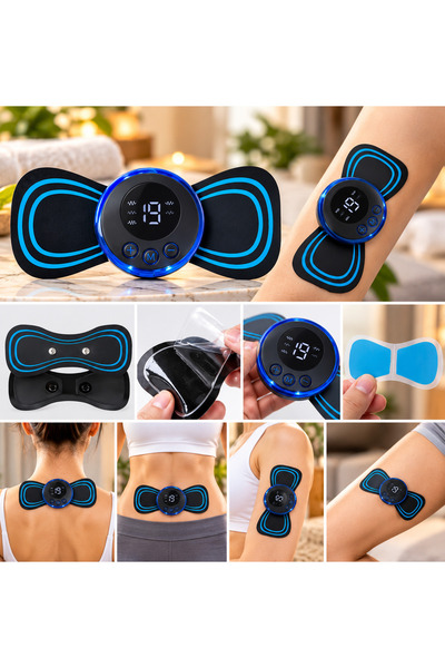 Dijital EMS/TENS Kas Masaj Aleti – USB Şarjlı Ayarlanabilir Masaj Pedi