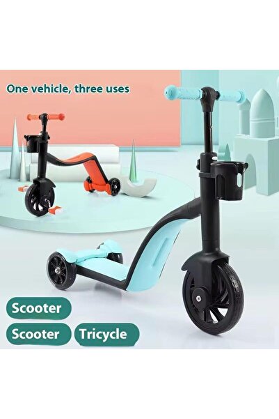 Scooter دراجة ثلاثية العجلات للأطفال 3 في 1، دراجة توازن قابلة للتعديل بثلاث ...