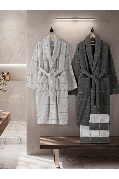 Dantela Linera 6-Piece Jacquard Cotton Bathrobe Set