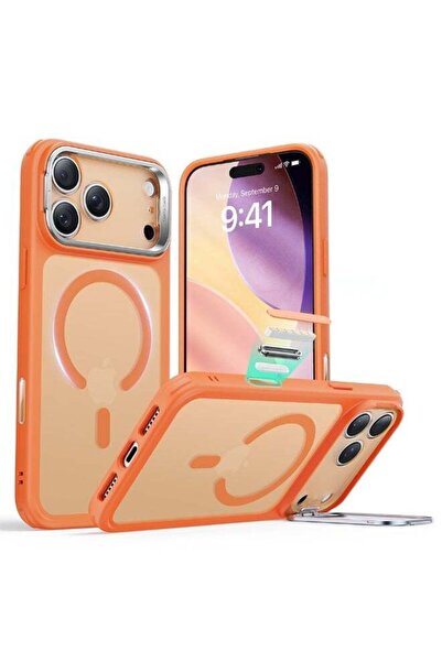 ESR Classic Hybrid MagSafe Case with Stash Stand for iPhone 17 Pro Max, Orange
