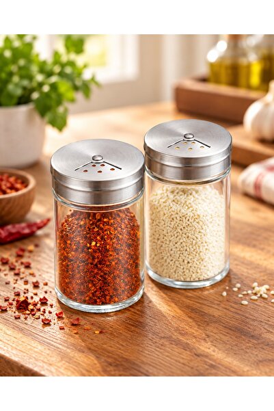 Porsima 13670 Simplico 2-Piece Salt and Pepper Shakers Spice Bowl Set 100 Ml