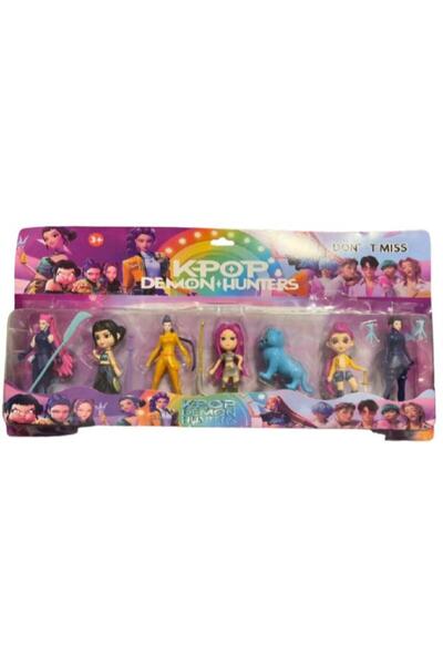 OEM Set K-Pop Demon Hunters 7 figurine, diverse personaje, multicolor, 10-12 cm