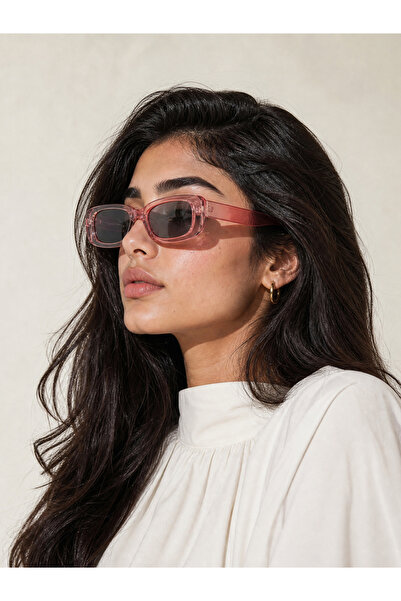 Take Two By Styli نظارات شمسية مستطيلة وردية اللون