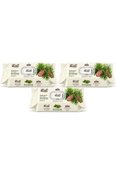 Fibril Wet Towel Wipes 90 Sheets Mystic Cedar Wood with Plastic Cover (Set of...