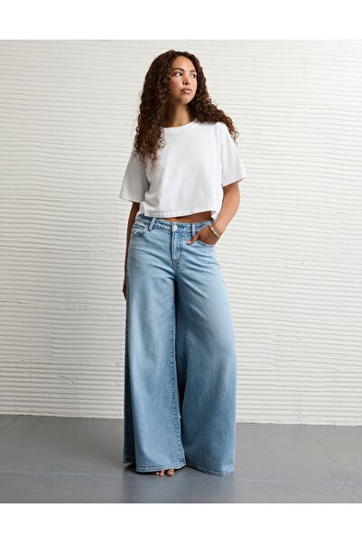 AMERICAN EAGLE بنطال جينز بقصة A-قَصّة على شكل A من AE
