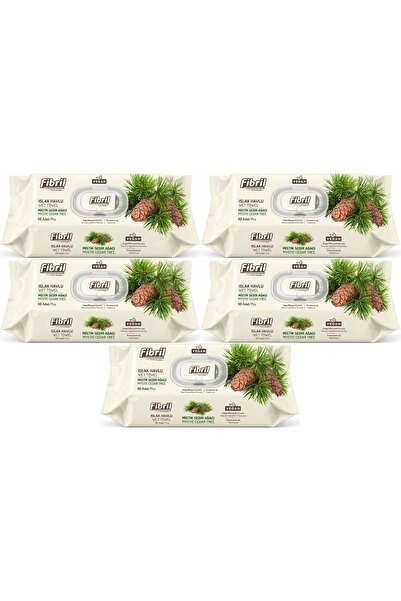 Fibril Wet Towel Wipes 90 Sheets Mystic Cedar Wood with Plastic Cover (Set of...