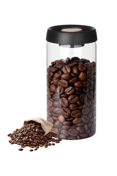 Generic Brand Airtight coffee container, vacuum jar, 1600 ml, for nuts, tea a...