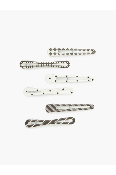 Styli 6-Piece Multi-Pattern Snap Hair Clips Set