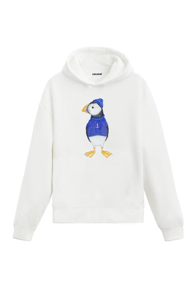 Colermi Sailor Puffin Design Hooded Sweatshirt