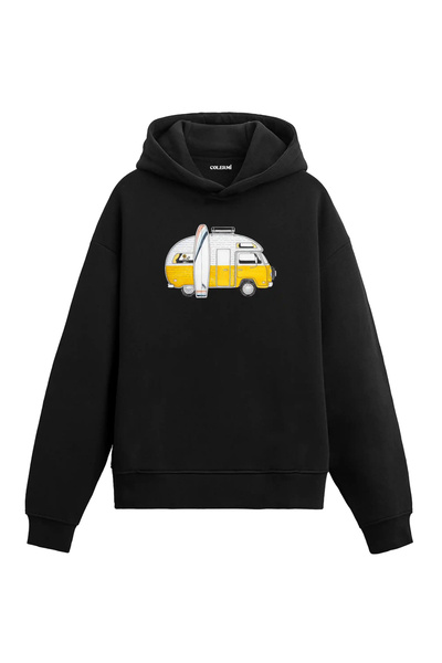 Colermi Retro Surf Caravan Design Hooded Sweatshirt