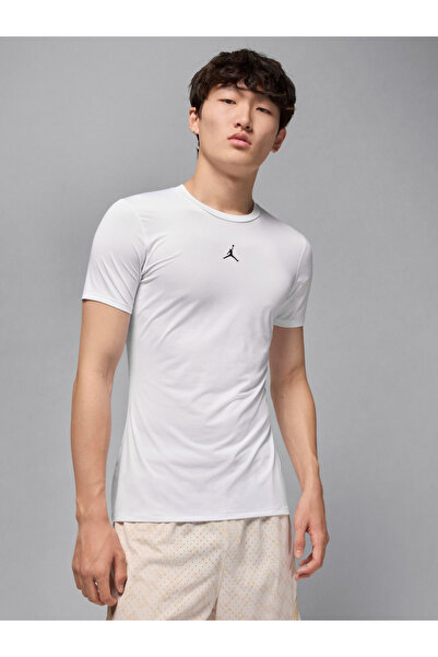 Nike White Dri-FIT Short-Sleeve Base Layer Top