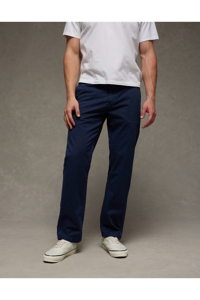 AMERICAN EAGLE بنطلون AE Flex Original مستقيم بلون الكاكي