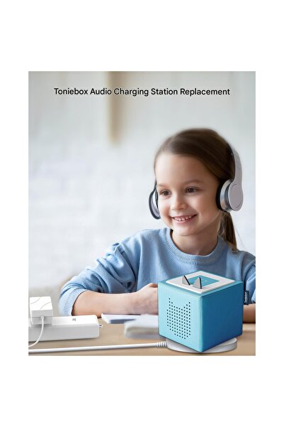 Toniebox Stație de încărcare cu adaptor de perete de 220V, cablu de 1,8m, încărcare rapidă și protecție la supraîncălzire.
