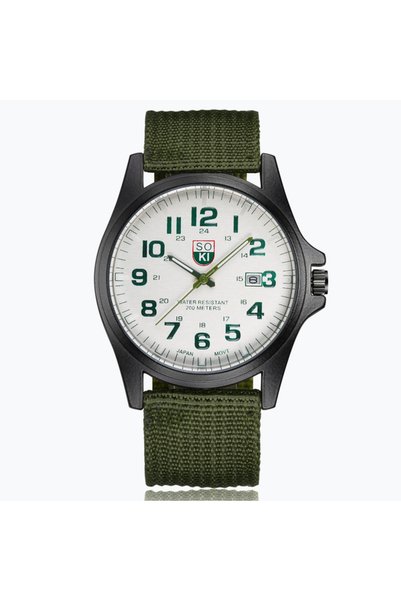 Choice green Fashion Simple Calendar Quartz Men Sports Watch Army Watch