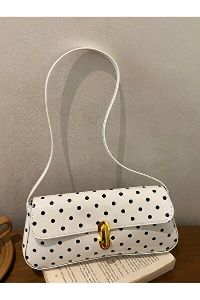Take Two By Styli White Polka Dot Shoulder Bag