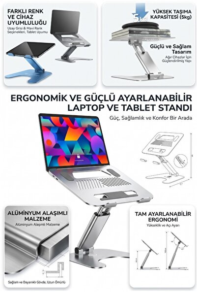 TEKNETSTORE Extendable, Foldable, Adjustable, Very Sturdy Aluminum Holder Com...