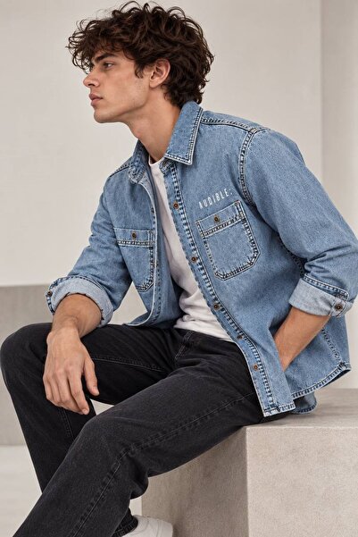 LTC Jeans Light Blue Premium Tok Fabric Double Pocket 90S Men's Denim Jeans S...