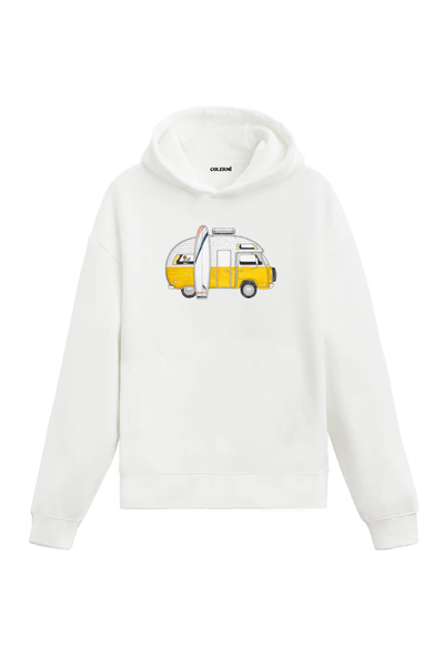 Colermi Retro Surf Caravan Design Hooded Sweatshirt
