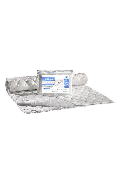 AMW Protectie saltea, AMW, Bumbac, Antialergic,120 x 200 cm, Alb
