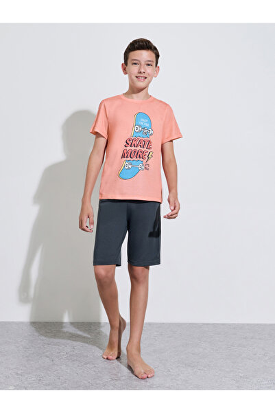 Styli Teen Boys Graphic Print T-Shirt and Shorts Set