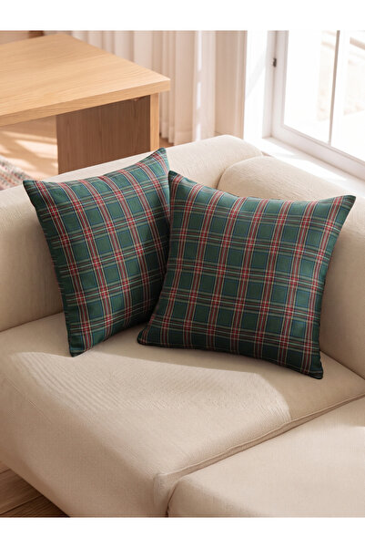 Styli Pack of 2 - Plaid Cushion Cover, 45x45cm