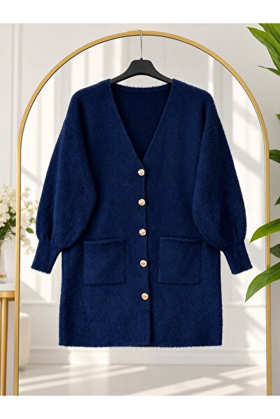 VOLT CLOTHİNG Women's Hijab Balloon Sleeve Knitwear Cardigan