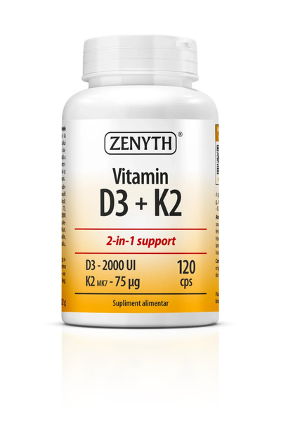 ZENYTH Vitamina D3 2000 UI + K2, 120 capsule