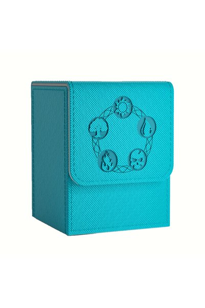 Choice Aqua-Gray Card Deck Box, Copyrighted Design，Fits 100+ Single Sleeved C...