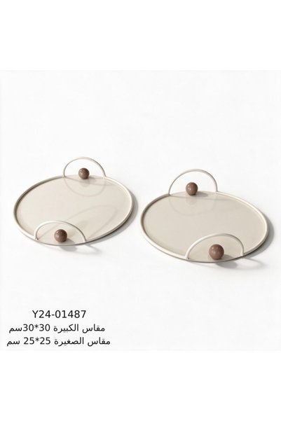 Generic Brand طقم طوفريات معدن بيج - قطعتين - دائري