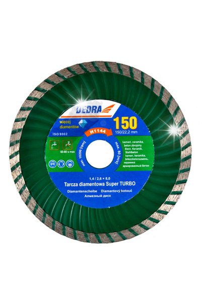 dedra DISC Diamantat 125MM SUPER TURBO H1143