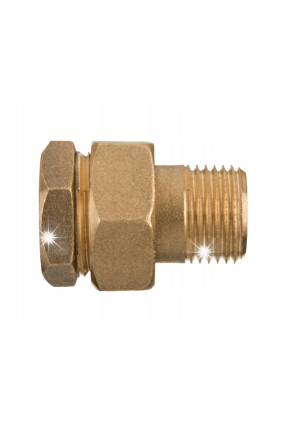 Invena Conector din alamă, drept, cu șurub și garnitură O, 5/4'' INVENA