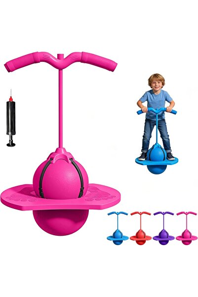 Generic Balance Jumping Ball for Kids, Pogo Ball with Handle and Pump, Non-Sl...