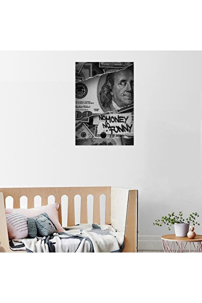 hediyenebak No Money No Funny Designed Adhesive 21X30 Poster Sticker Label