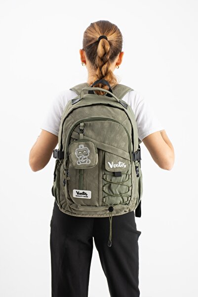 ventis qualty Unisex, Εξαιρετικά ελαφρύ, με πολλές τσέπες, Σακίδιο πλάτης Χακ...