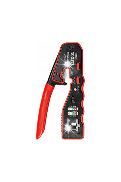 Toya Clește pentru sertizarea conectorilor RJ45 pass-through YT-22440 YATO