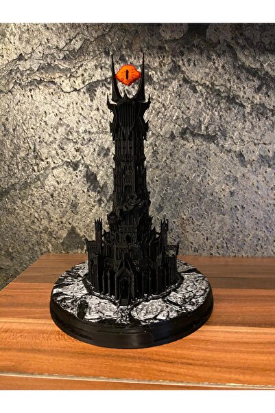 Yüzüklerin Efendisi Sauron Kulesi Maketi - 20 cm Barad-dûr Detaylı 3D Figürü