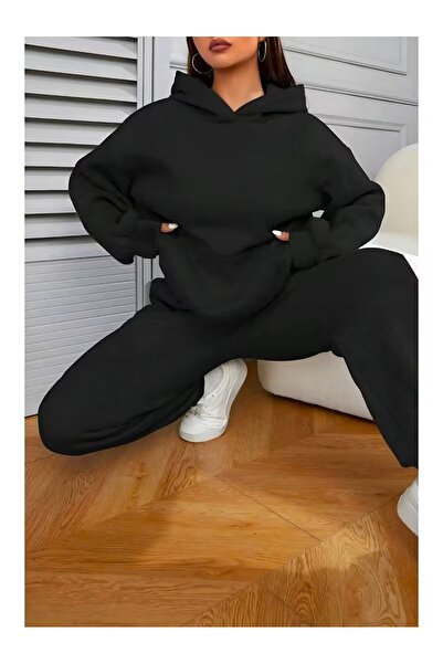 luci sports SET DE PENTRU FEMEI: PANTALONI OVERSIZE CU GLUGĂ ȘI TIVI DIN ELASTIC